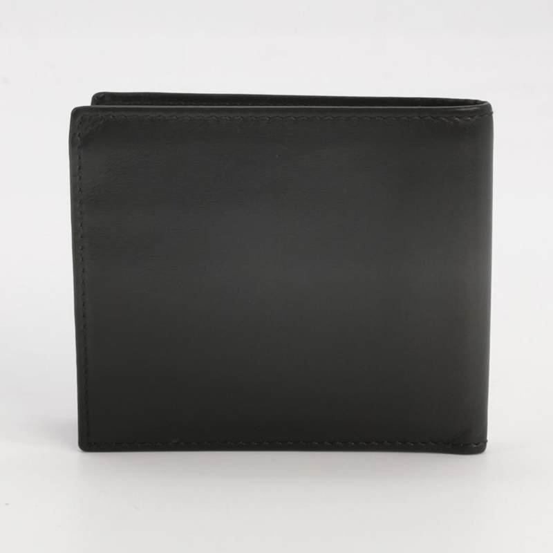 Gucci牛皮純色字母logo壓花對折錢包-3