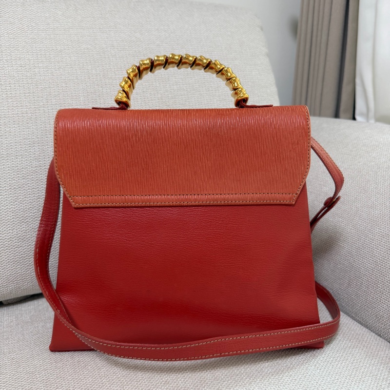 LOEWE蛇骨包 手把皮革 真皮 手提包-2