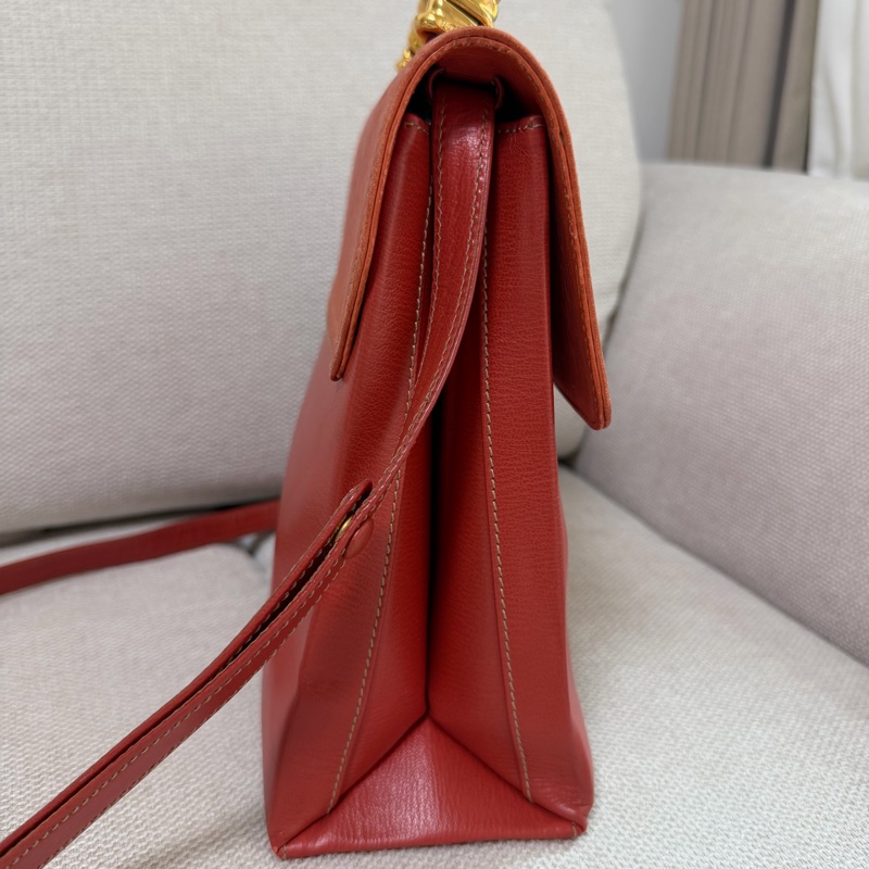 LOEWE蛇骨包 手把皮革 真皮 手提包-3