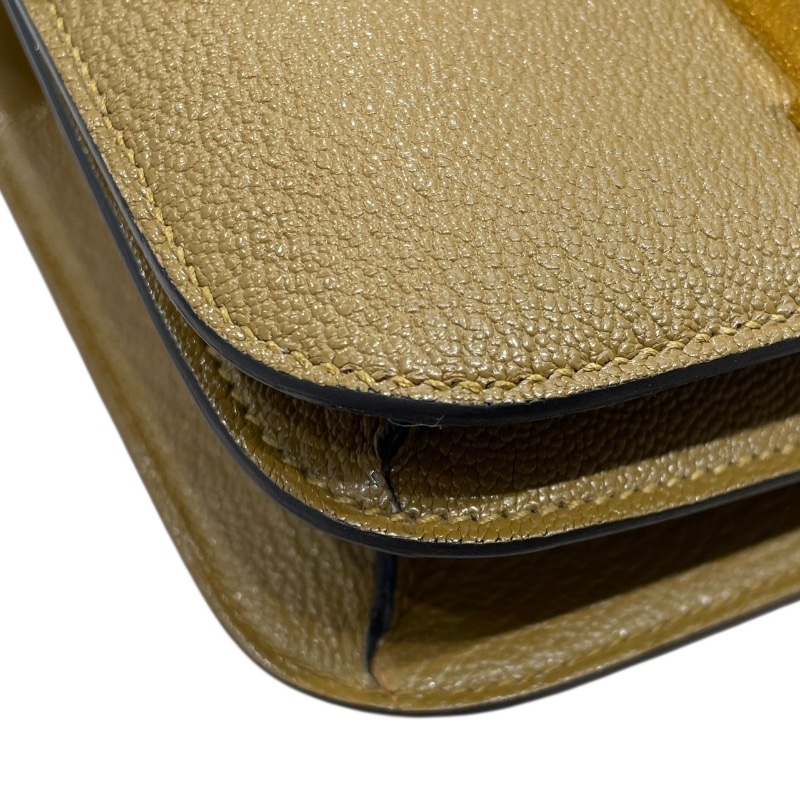 HERMES 愛馬仕 CONSTANCE MINI 康康包 18CM 山羊皮 CRAFT 拿鐵色系 金釦 W刻-5