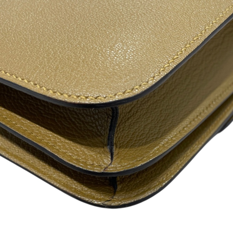 HERMES 愛馬仕 CONSTANCE MINI 康康包 18CM 山羊皮 CRAFT 拿鐵色系 金釦 W刻-8