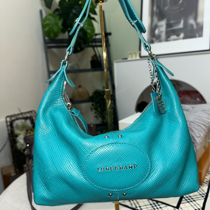 longchamp 蒂芬妮藍肩背包-6