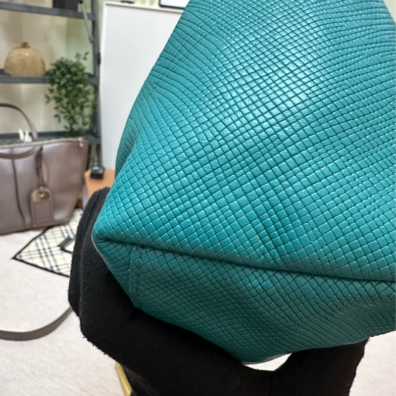 longchamp 蒂芬妮藍肩背包-10