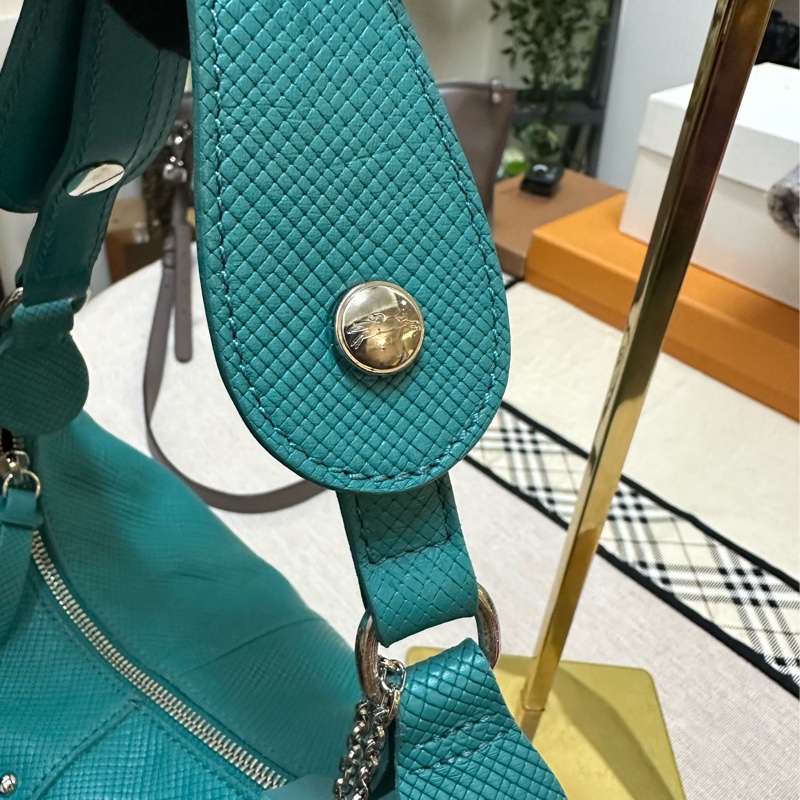 longchamp 蒂芬妮藍肩背包-21