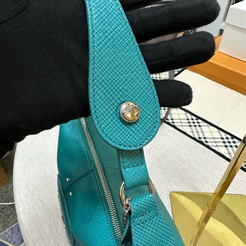 longchamp 蒂芬妮藍肩背包-24