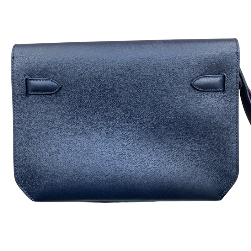 HERMES KELLY DEPECHES 25 手拿包 Epsom皮革 海軍藍 銀色金具-1