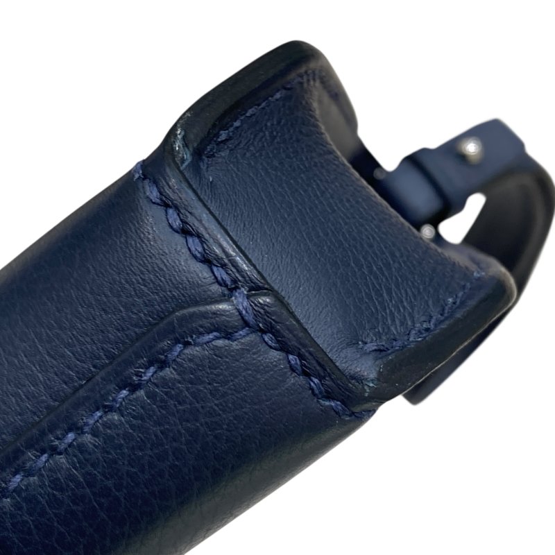 HERMES KELLY DEPECHES 25 手拿包 Epsom皮革 海軍藍 銀色金具-7