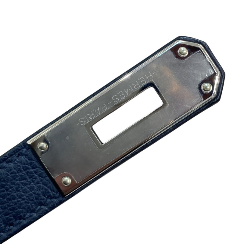 HERMES KELLY DEPECHES 25 手拿包 Epsom皮革 海軍藍 銀色金具-11