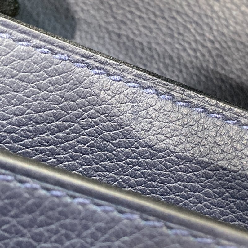 HERMES KELLY DEPECHES 25 手拿包 Epsom皮革 海軍藍 銀色金具-14
