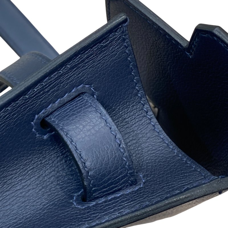 HERMES KELLY DEPECHES 25 手拿包 Epsom皮革 海軍藍 銀色金具-16