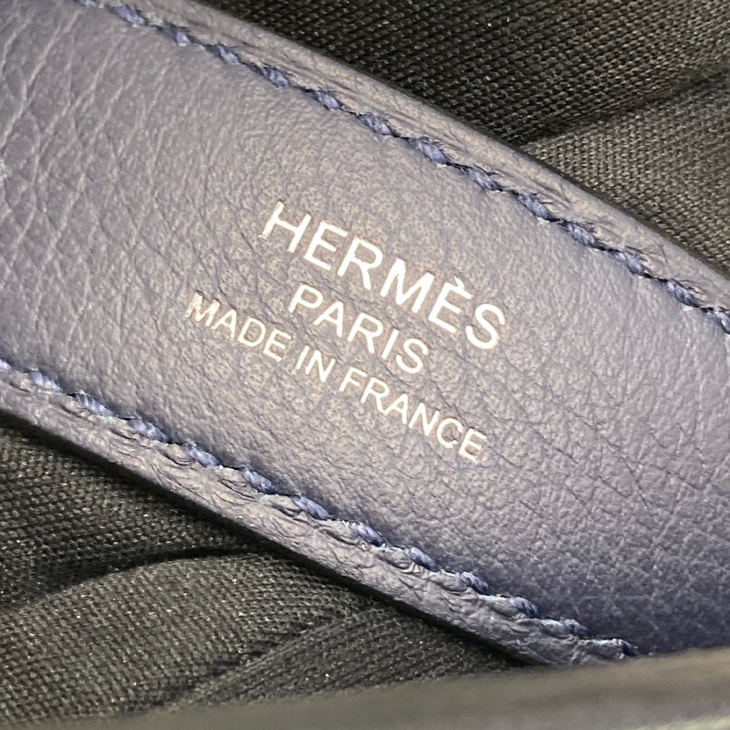 HERMES KELLY DEPECHES 25 手拿包 Epsom皮革 海軍藍 銀色金具-18