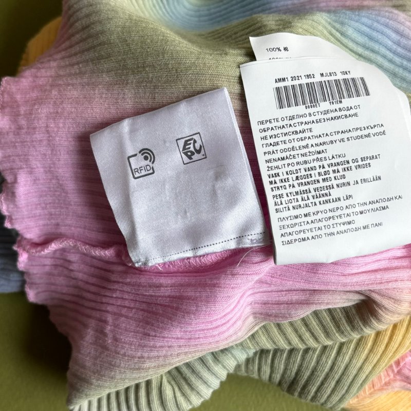 ::MIUMIU:: 春夏粉彩綠坑條合身上衣 Logo Print Top in Tie Dye Ribbed Knit Jersey-17