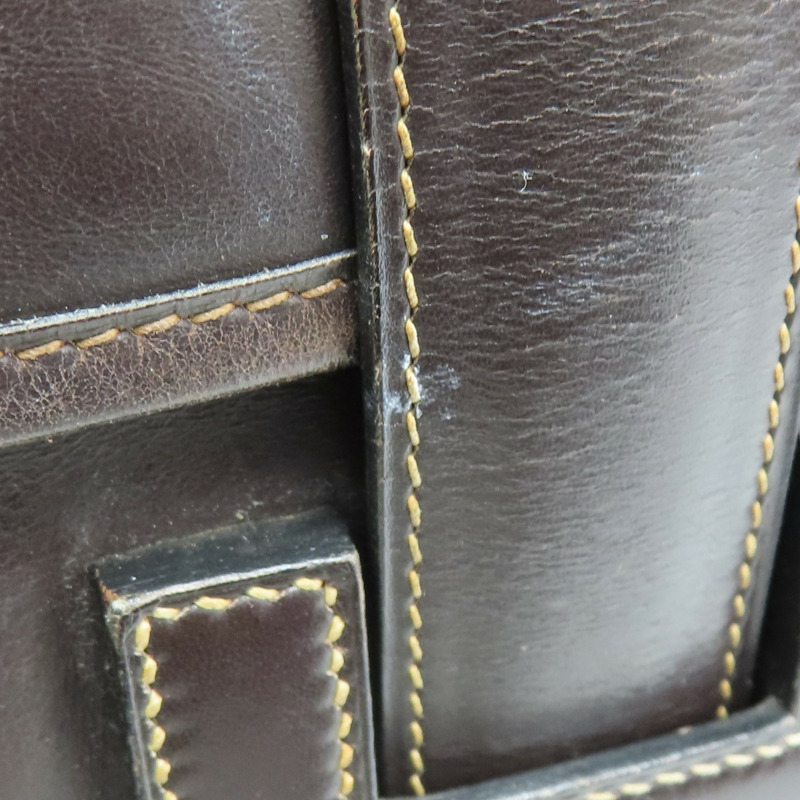 棕色 BOX牛皮 Jige PM 手拿包 OF刻【HERMES 愛馬仕】-17