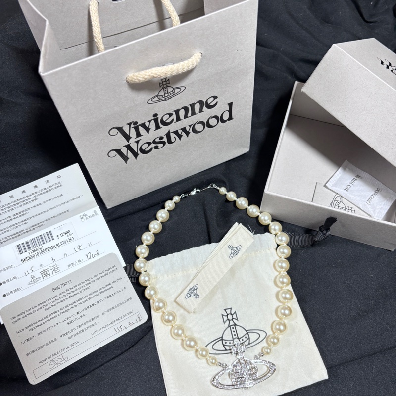 Vivienne Westwood 珍珠大logo項鍊-0