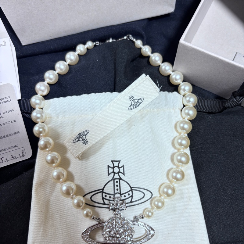 Vivienne Westwood 珍珠大logo項鍊-1