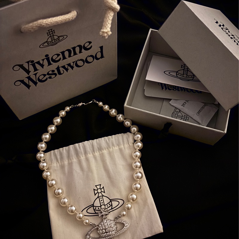 Vivienne Westwood 珍珠大logo項鍊-4