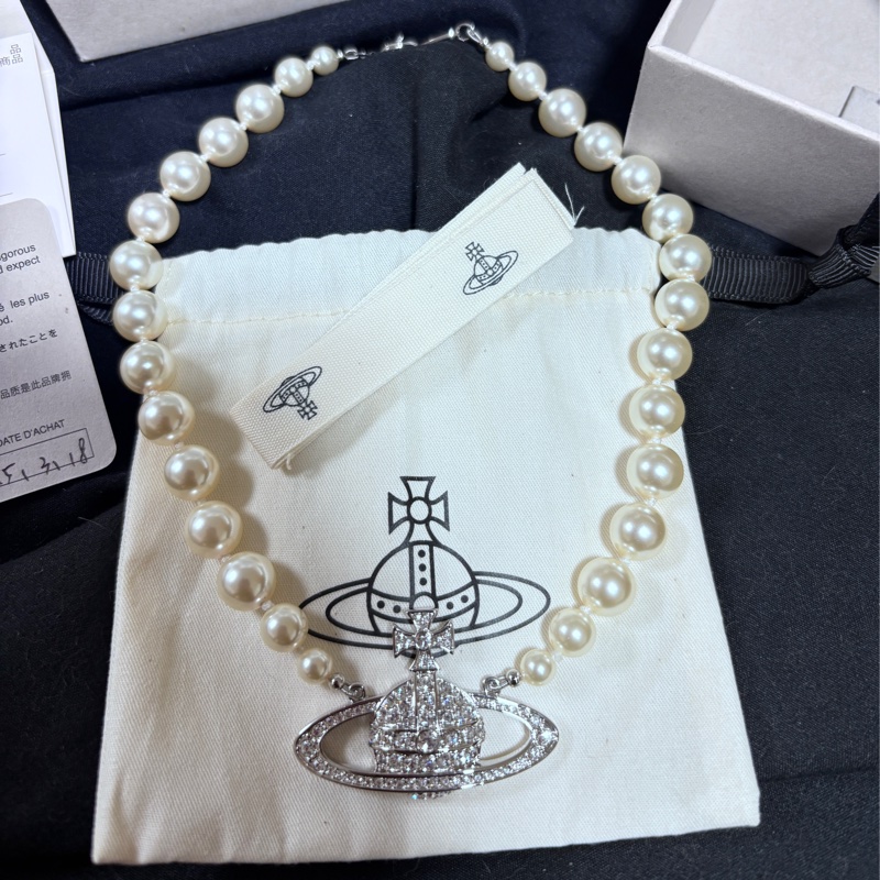 Vivienne Westwood 珍珠大logo項鍊-5