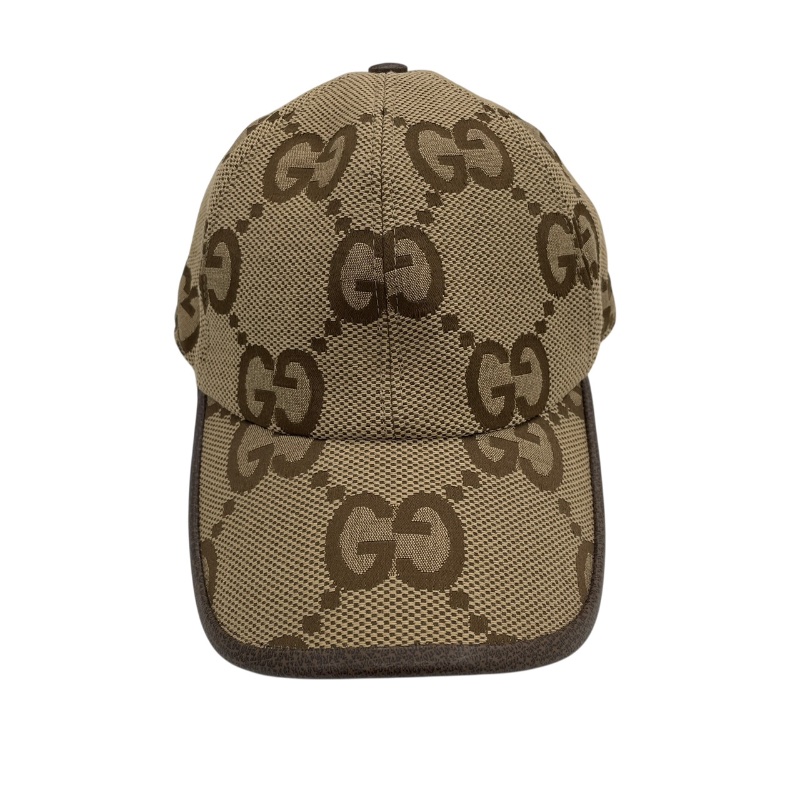 GUCCI 古馳 681264 JAMBO GG 鴨舌帽 帆布 棕色 M號-0