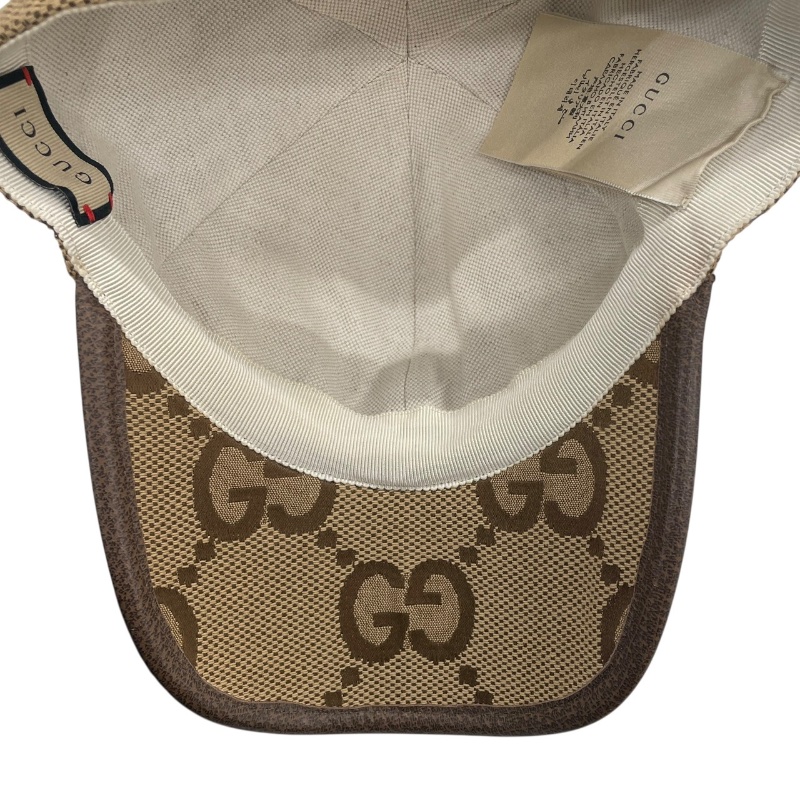 GUCCI 古馳 681264 JAMBO GG 鴨舌帽 帆布 棕色 M號-4