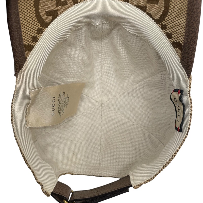 GUCCI 古馳 681264 JAMBO GG 鴨舌帽 帆布 棕色 M號-5