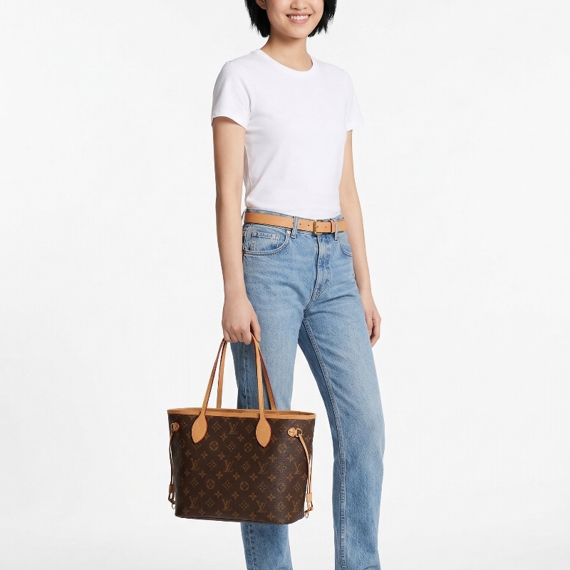 LV Neverfull 小號老花肩背包手提包 2008年-1