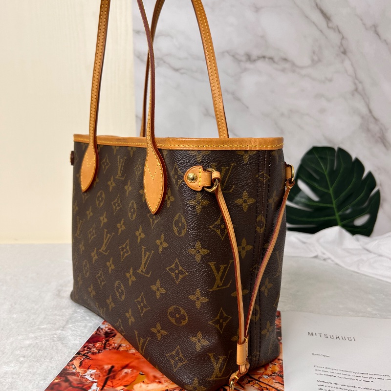 LV Neverfull 小號老花肩背包手提包 2008年-6