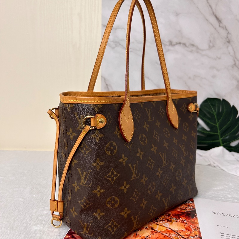 LV Neverfull 小號老花肩背包手提包 2008年-7