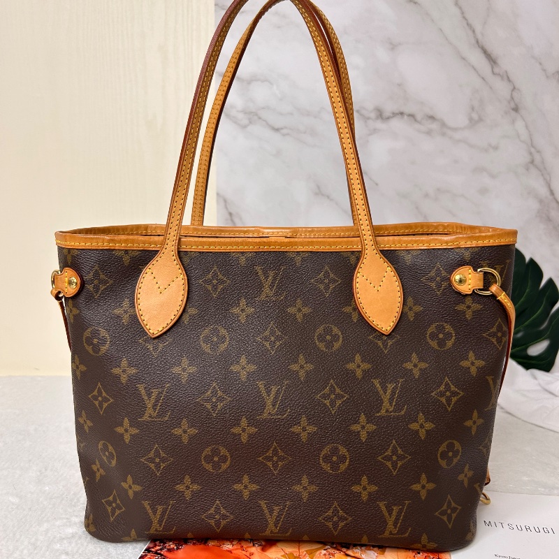 LV Neverfull 小號老花肩背包手提包 2008年-8