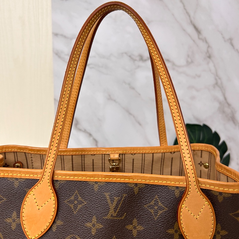 LV Neverfull 小號老花肩背包手提包 2008年-17