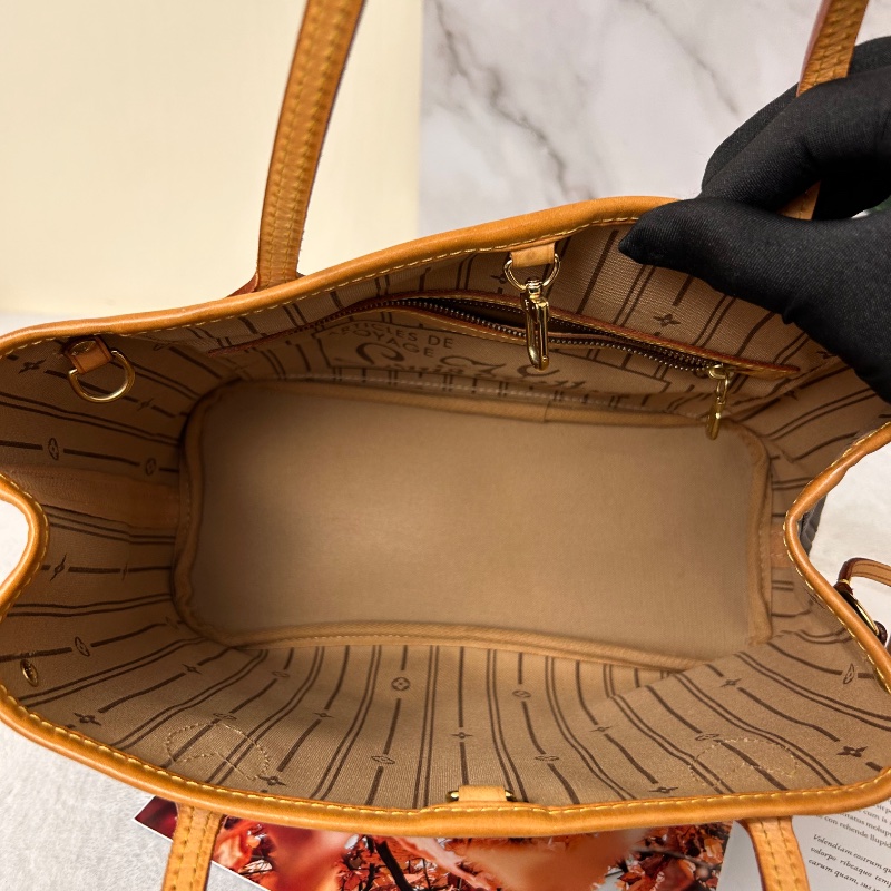LV Neverfull 小號老花肩背包手提包 2008年-19