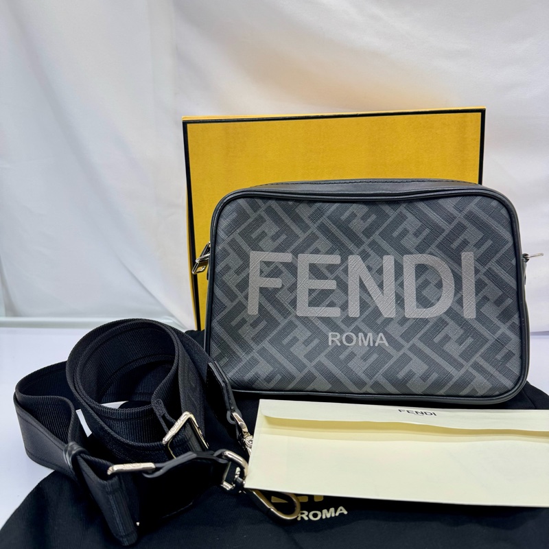 芬迪 FENDI ZUCCA CAMERA SHOULDER 7M0286 雙F老花相機包 斜背肩背包-2