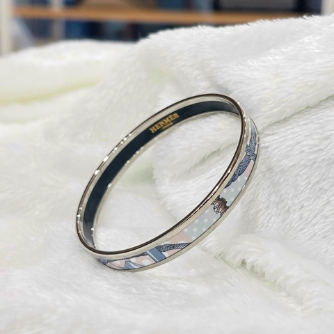 HERMÈS 愛馬仕 Enamel PM 琺瑯粉紅色 藍色 Q刻 2023年