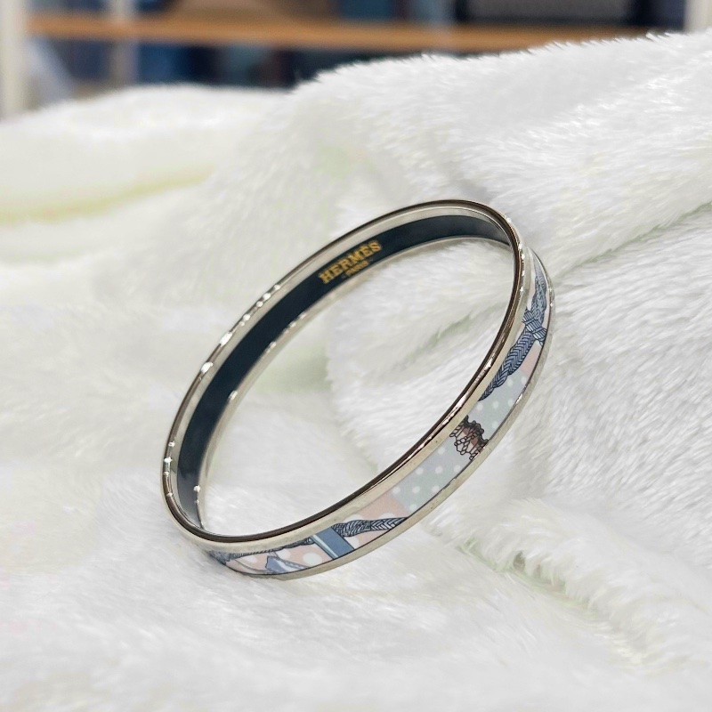 HERMÈS 愛馬仕 Enamel PM 琺瑯粉紅色 藍色 Q刻 2023年-0