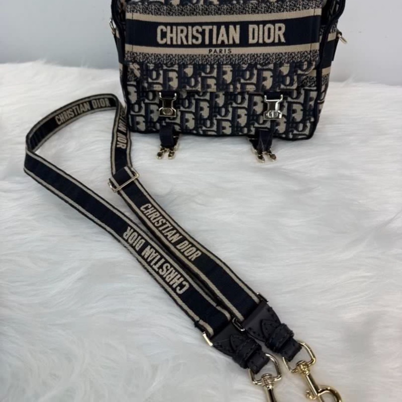 DIOR迪奧 DiorCamp郵差包 經典老花刺繡滿印帆布信使包 小號 可拆卸可調節肩帶 時尚百搭 女款單肩斜挎包-5