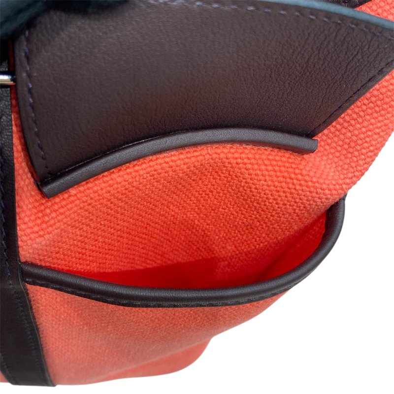 HERMES PICOTIN LOCK 18 手提包 帆布拼皮 粉橘色／咖啡色 銀色金具-10