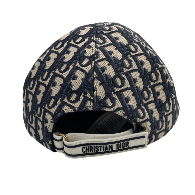 DIOR 迪奧 OBLIQUE D-PLAYER 鴨舌帽 刺繡帆布 老花 藍色系 58CM-1