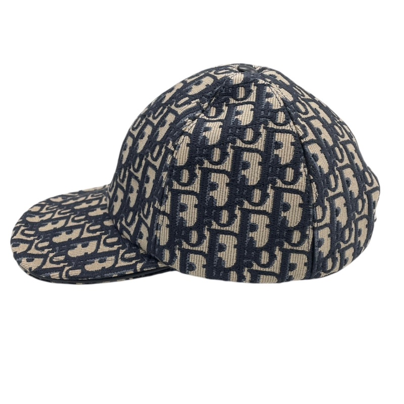 DIOR 迪奧 OBLIQUE D-PLAYER 鴨舌帽 刺繡帆布 老花 藍色系 58CM-3