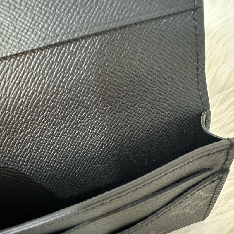 LV m12847 黑花翻蓋卡包 零錢包-15