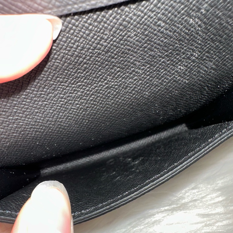 LV m12847 黑花翻蓋卡包 零錢包-16