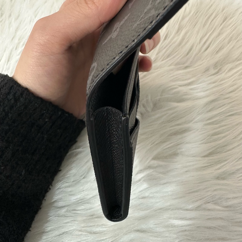 LV m12847 黑花翻蓋卡包 零錢包-18