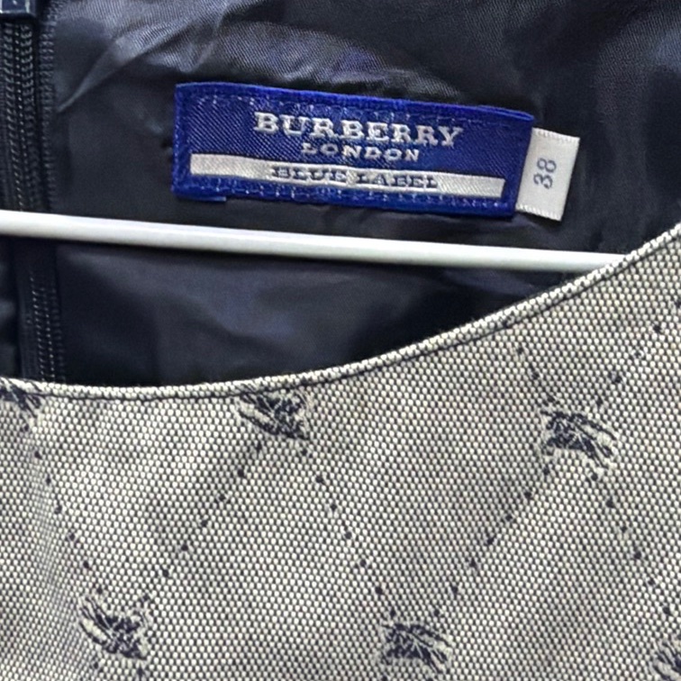 Burberry 灰色 logo 短袖洋裝 38-1
