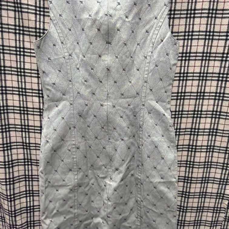 Burberry 灰色 logo 短袖洋裝 38-3