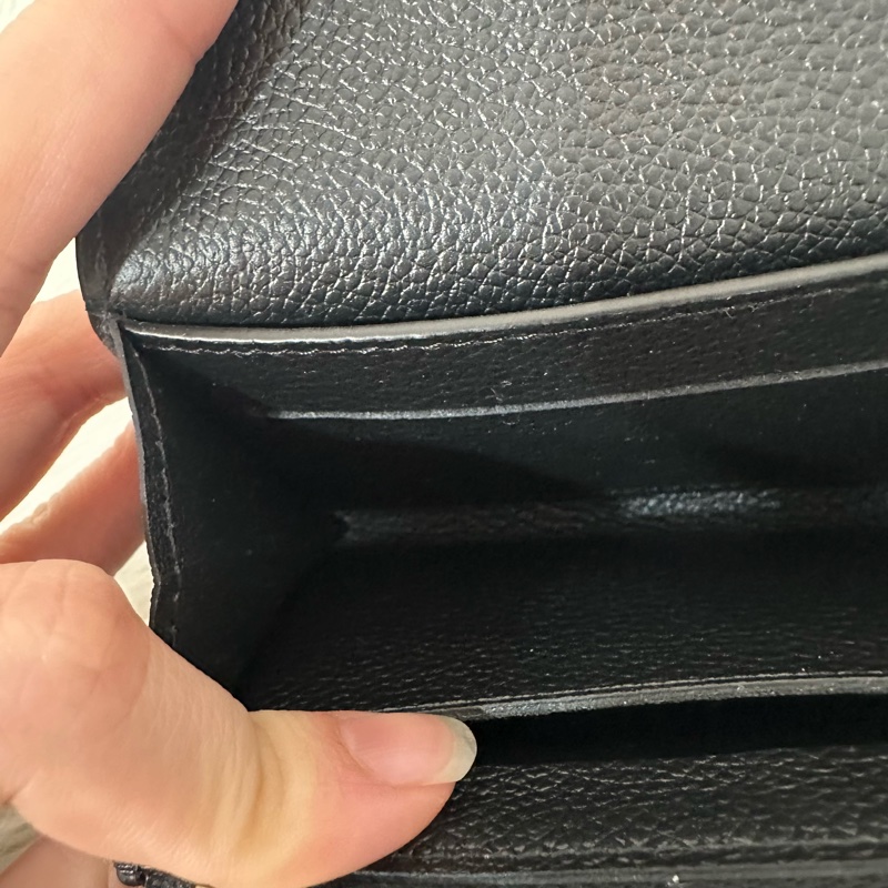 LV M81455 黑色牛皮壓紋金釦翻蓋零錢包 卡包-20