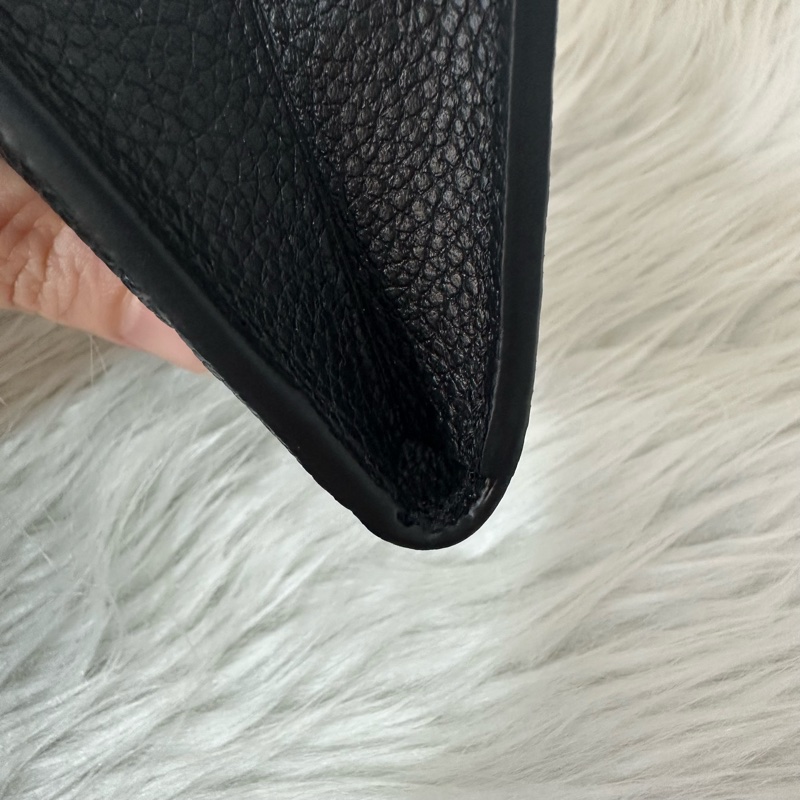 LV M81455 黑色牛皮壓紋金釦翻蓋零錢包 卡包-25