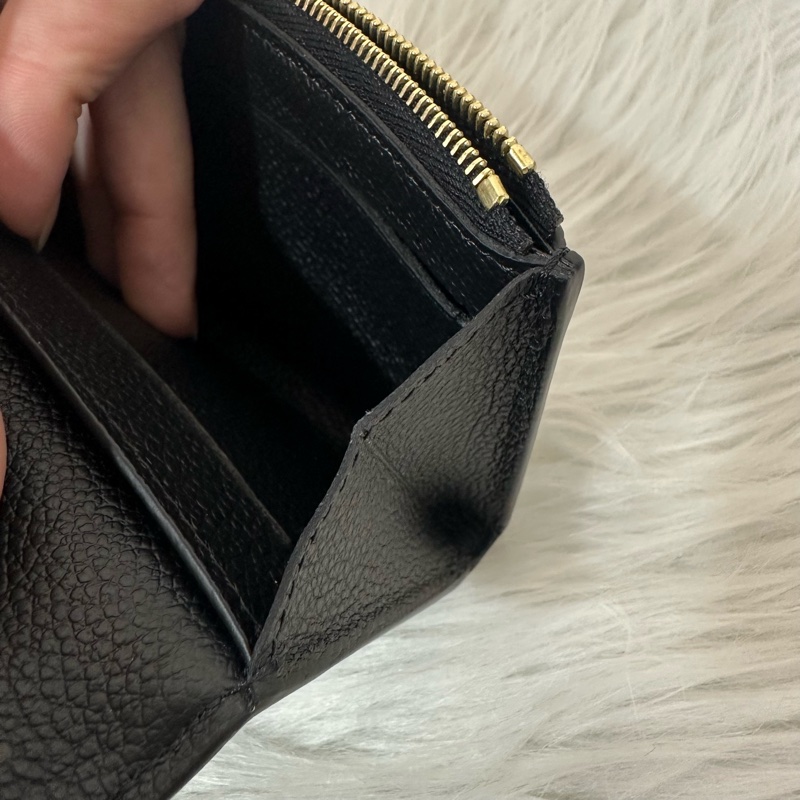 LV M81455 黑色牛皮壓紋金釦翻蓋零錢包 卡包-28