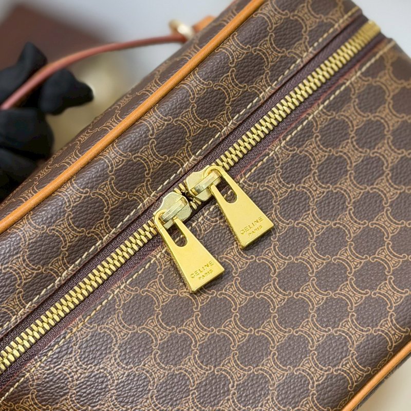 （賠本出清價💔）🏷Celine 瑟琳．中古老花飯盒化妝包改造-14