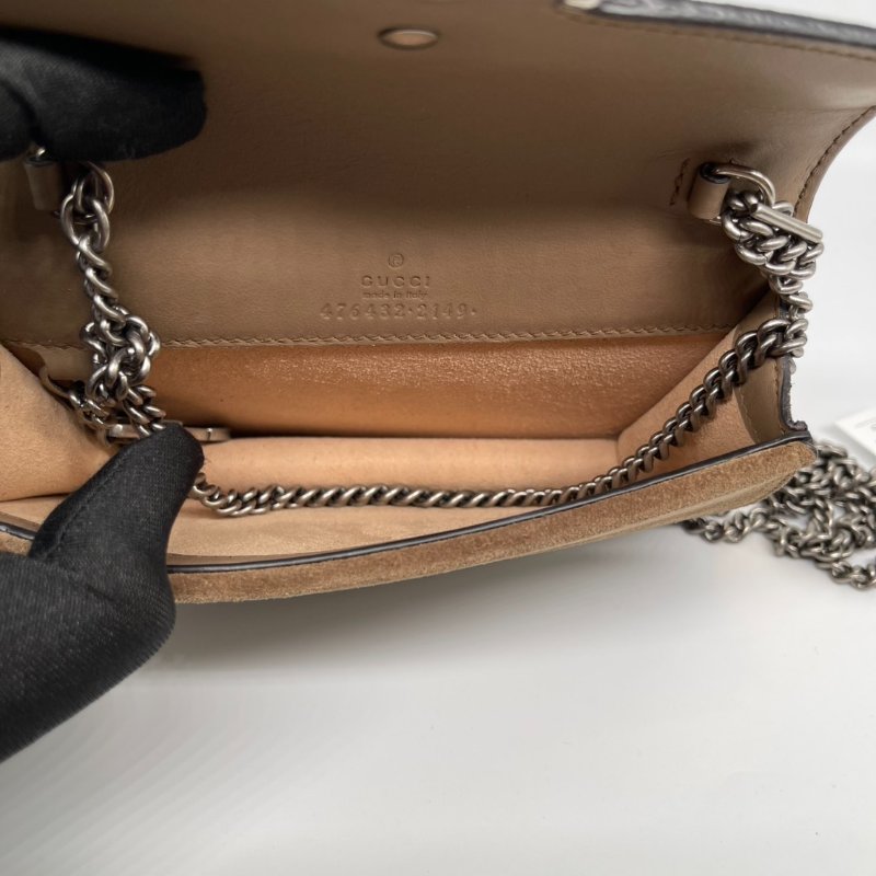 GUCCI緹花帆布酒神小包-10