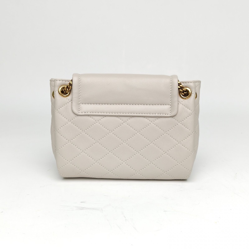 SAINT LAURENT NolitaMini18淺灰色羊皮金扣肩背包-2