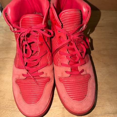 Balenciaga 紅色 中筒 皮革 休閒鞋 43