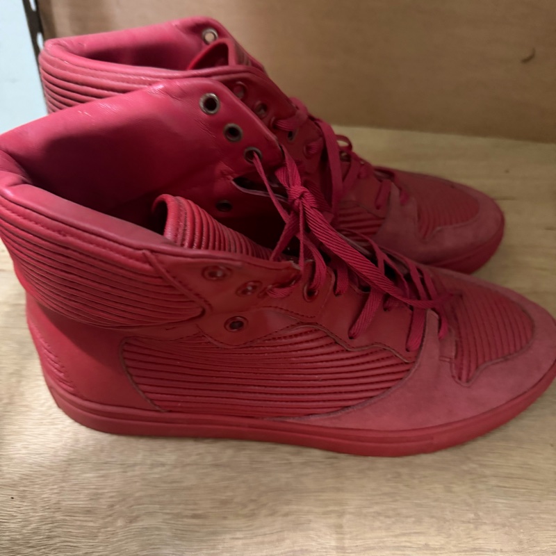 Balenciaga 紅色 中筒 皮革 休閒鞋 43-1